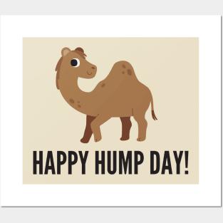 Happy Hump Day Dark Humor Adulting is Hard for Little Camel Funny Employee Motivational Quote Posters and Art